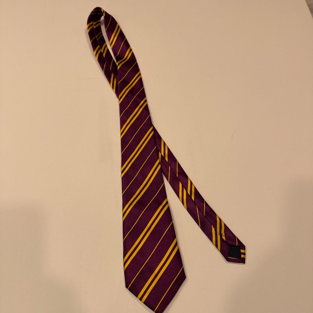 Harry Potter Gryffindor Costume Tie Burgundy Gold Rubies Cosplay Accessory